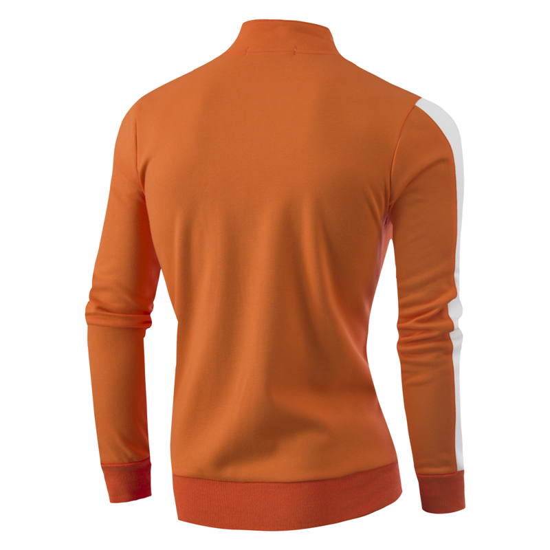 Stand-up collar cardigan solid color sweater