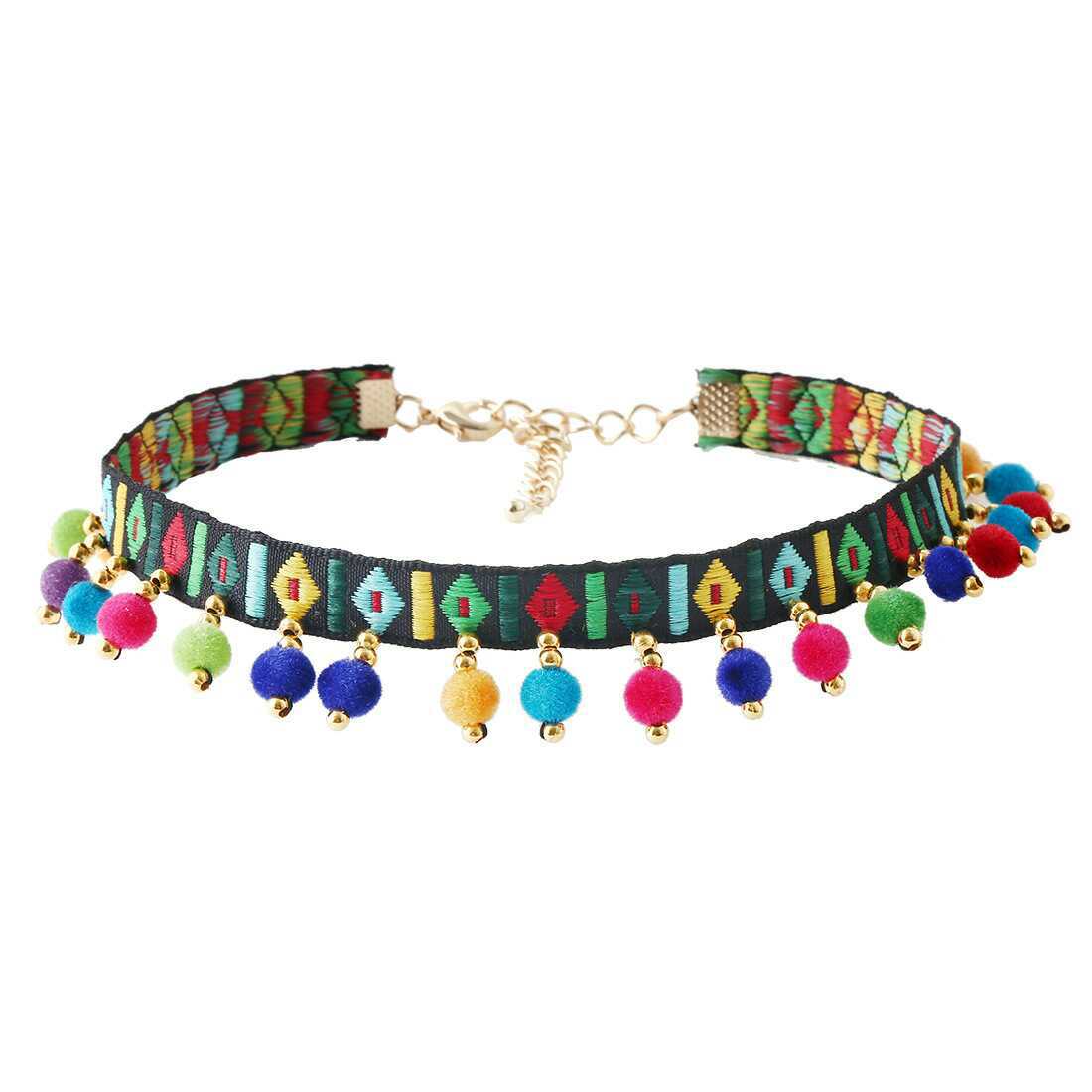 Bohemian embroidery necklace — image 1