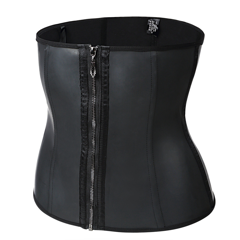 Latex zipper inner breasted smooth waist