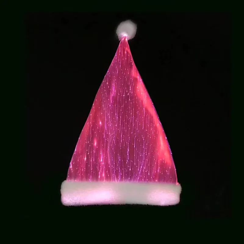 Christmas Decoration LED Glowing Colorful Christmas Hat – image 2