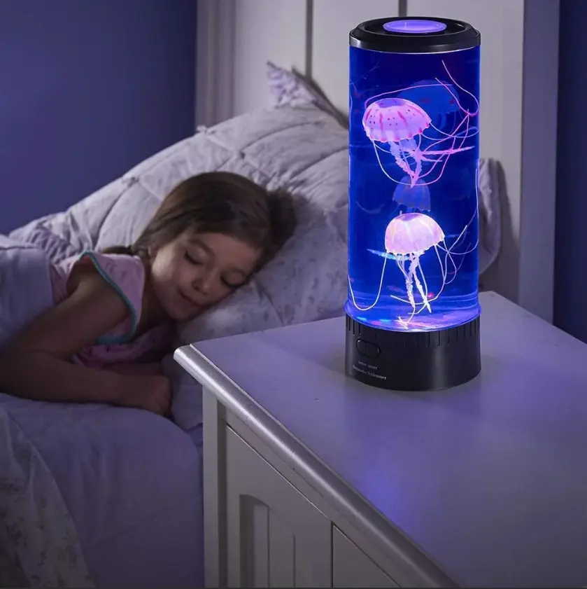 LED Jellyfish Aquarium Lamp Night Light USB