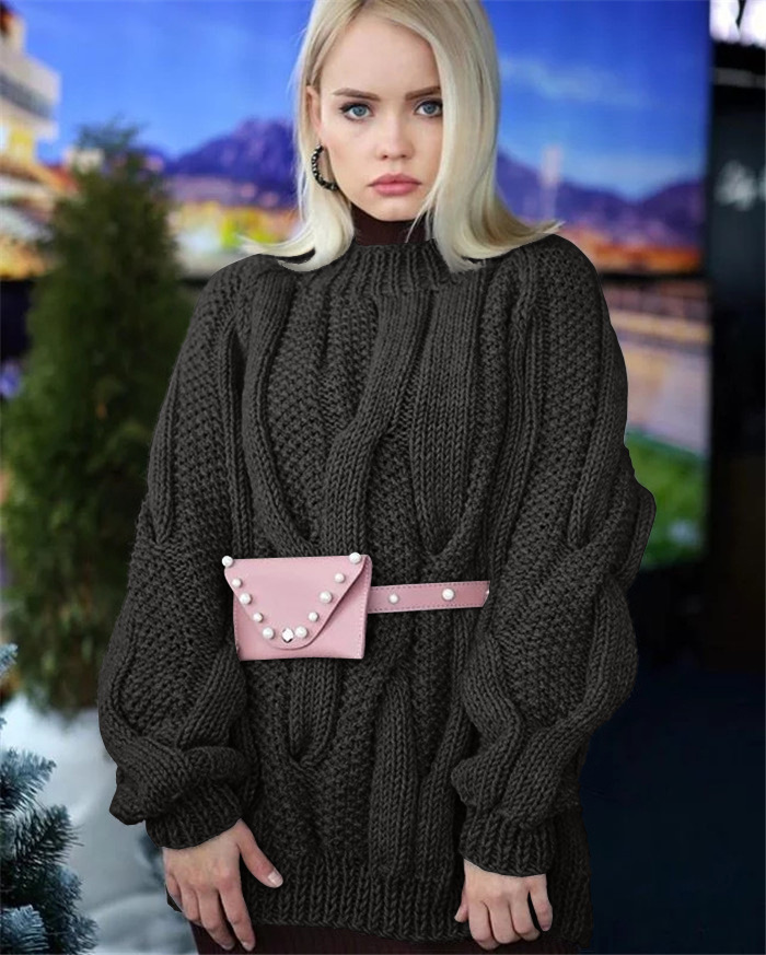 Crew neck twist Knitted Top