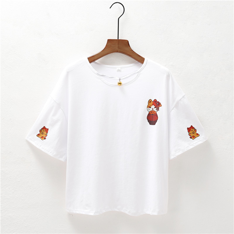Cotton girl short sleeve T-shirt