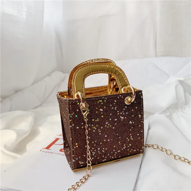 Children's sequined shoulder bag Champagne - Shop at LoveMi