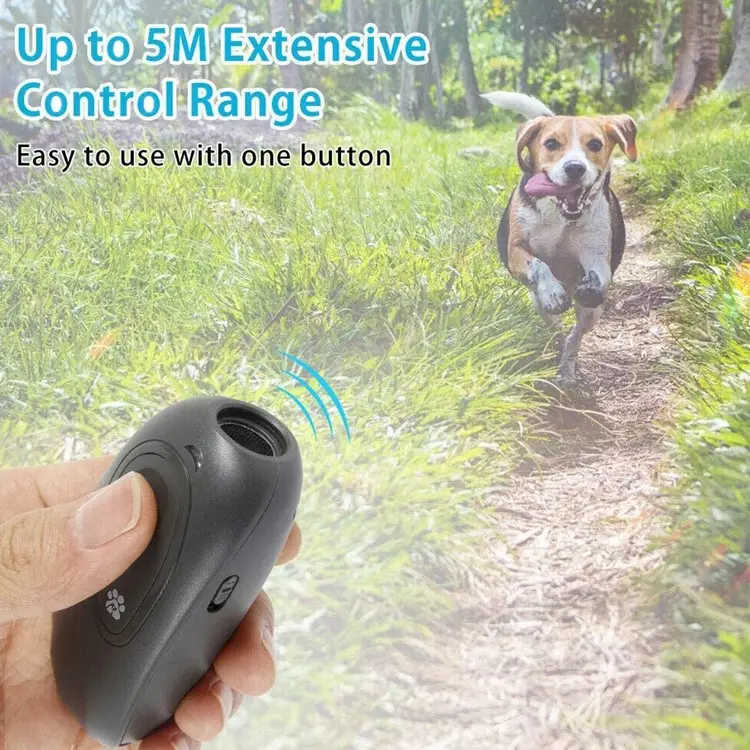 Ultrasonic dog repeller training device handheld