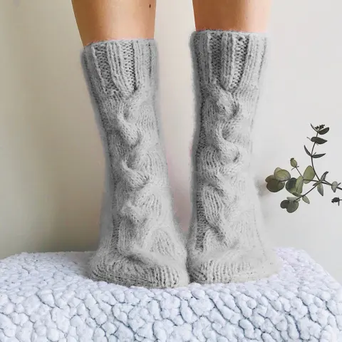Knitting Stockings Home WOOL Pile Woman