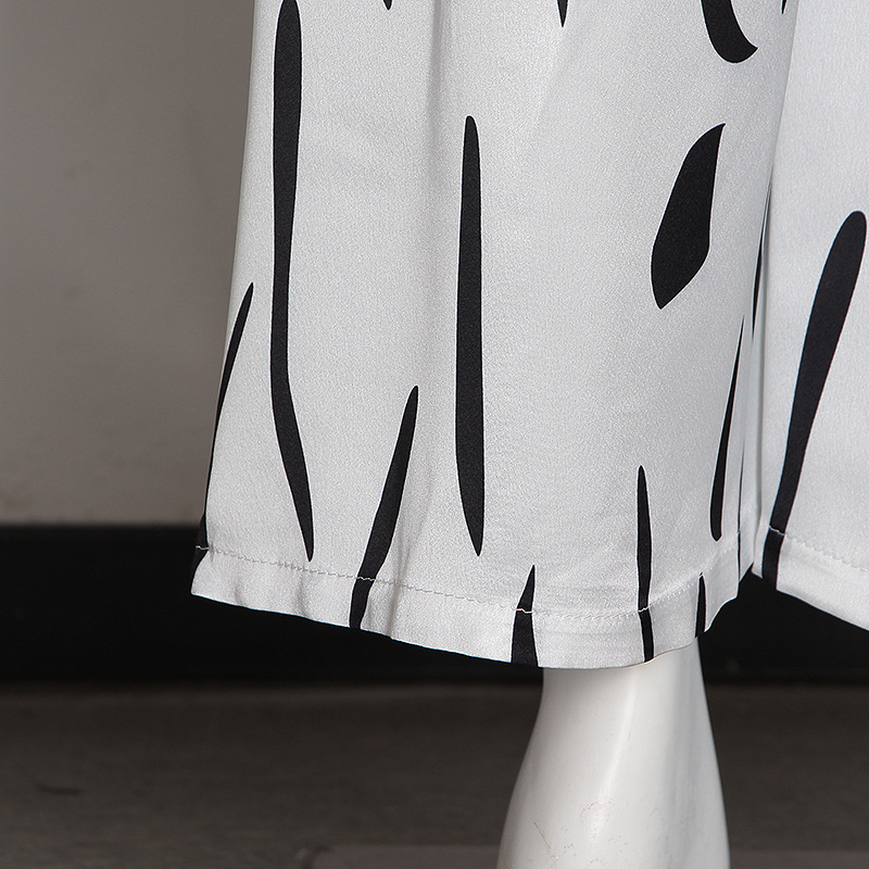 Striped wide leg pants suit