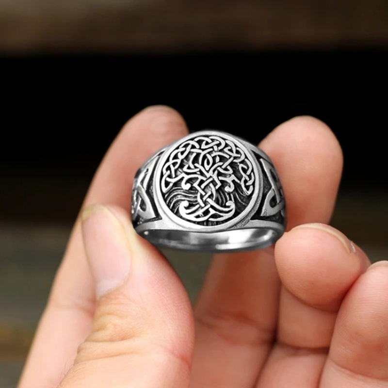European and American Viking Celtic Tree of Life Ring