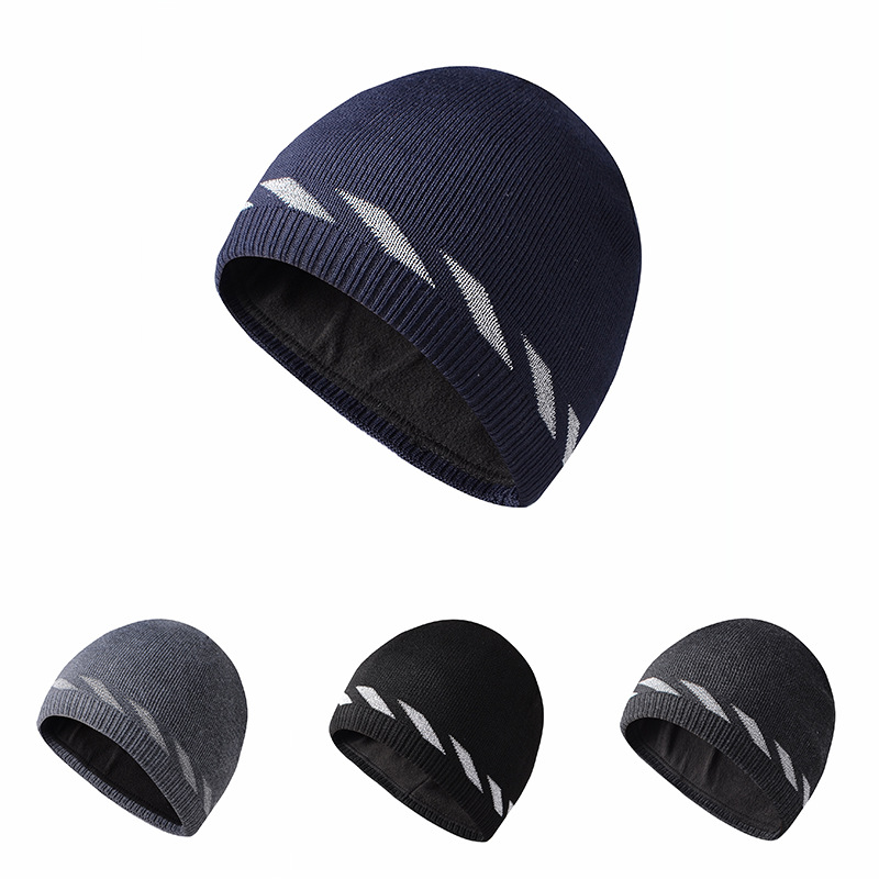 Reflective silk knitted hat