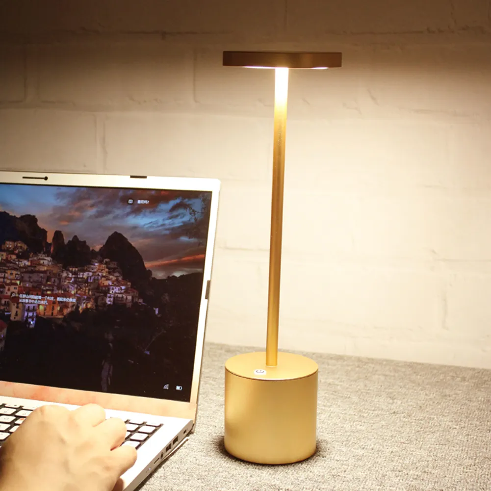 Led table lamp eye protection metal hotel