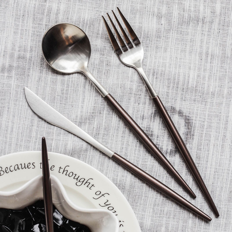 Nordic ins wind web celebrity knife, fork and spoon