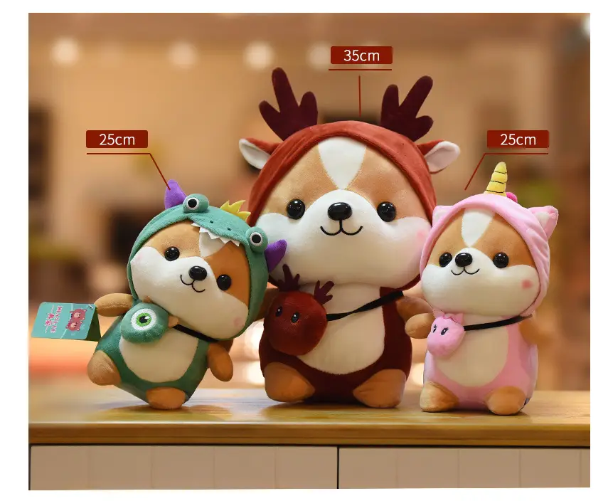 Creative Squirrel Doll Cute Mutable Dinosaur Plush Toy Children's Doll Birthday Gift Doll