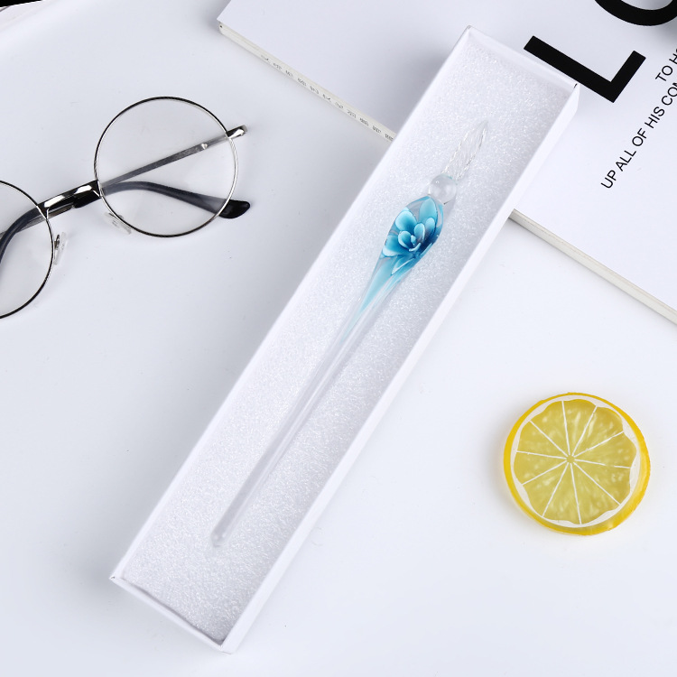 Элегантный набор стеклянных ручек с хрустальным цветком