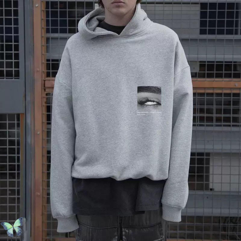 White Eyes Photo High Street Hooded Loose Hoodie