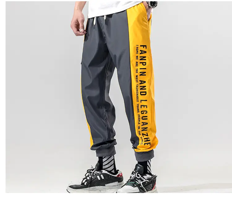 Color block loose casual overalls