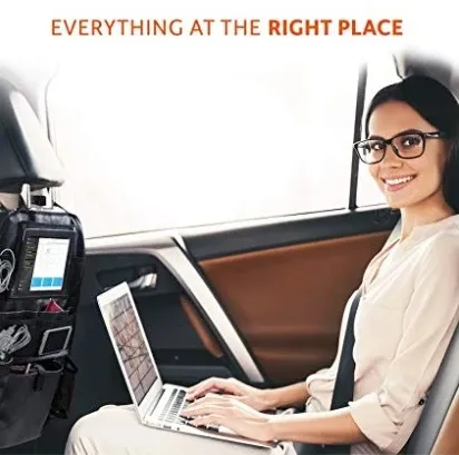 Compatible with Apple, Car storage bag car seat back pocket bag car with IPAD bag 600D Oxford cloth – image 4