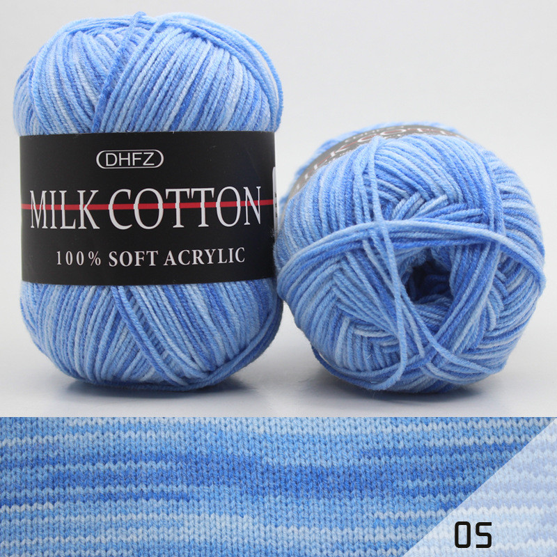 Milch Baumwolle Garn Knäuel zum Häkeln bunt 50g weich Strickgarn Knäuel - Bild 22 von 22