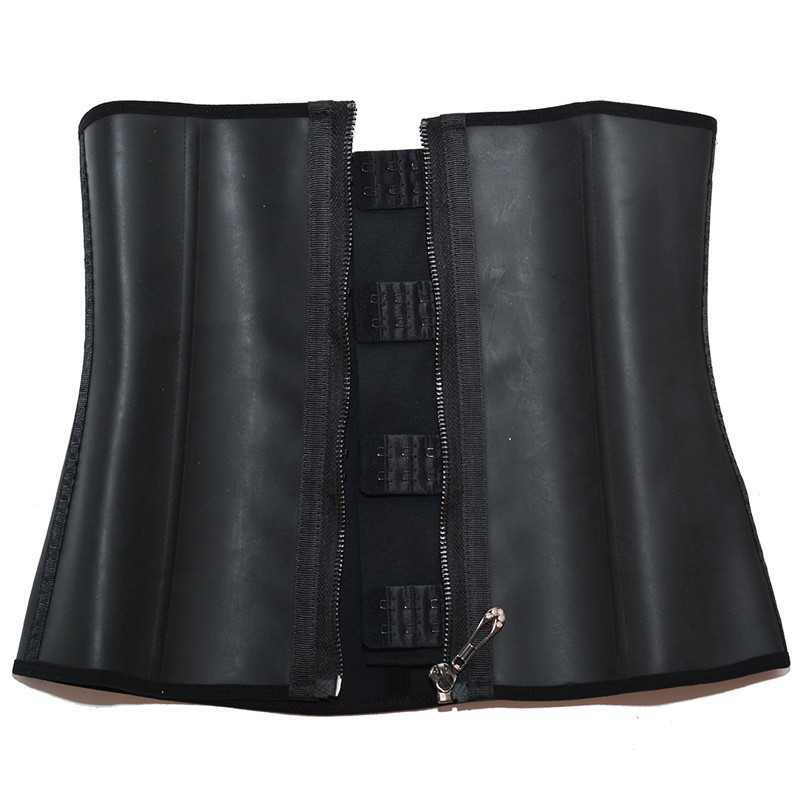 Latex zipper inner breasted smooth waist