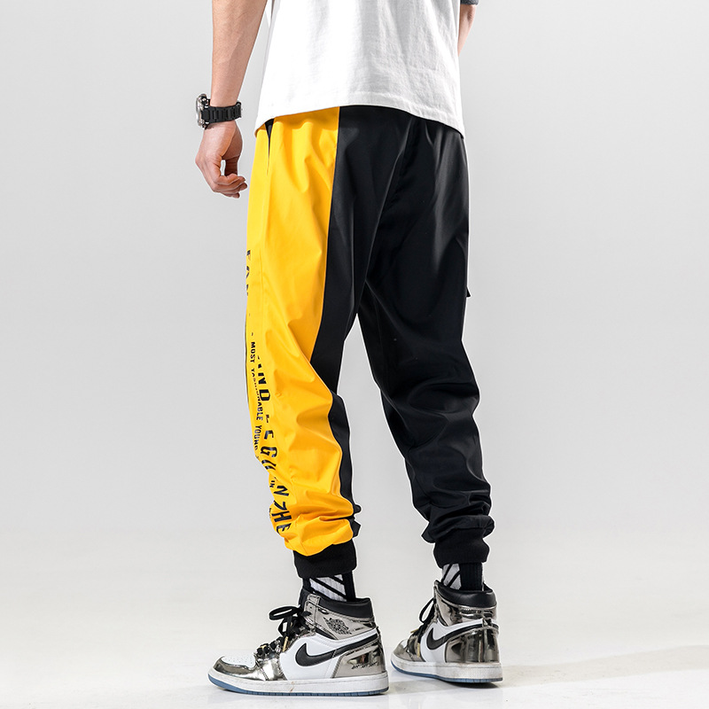 Color block loose casual overalls