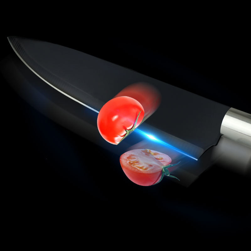 Stainless steel non stick knife spray paint knife horseshoe handle fruit knife