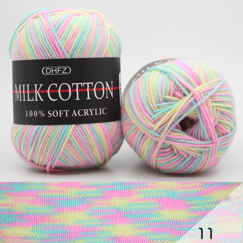 Milch Baumwolle Garn Knäuel zum Häkeln bunt 50g weich Strickgarn Knäuel - Bild 16 von 22