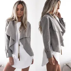 Woolen coat - Grey - View 1