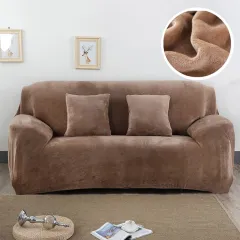 Elastic full cover fabric non-slip sofa cover - Camel - View 1