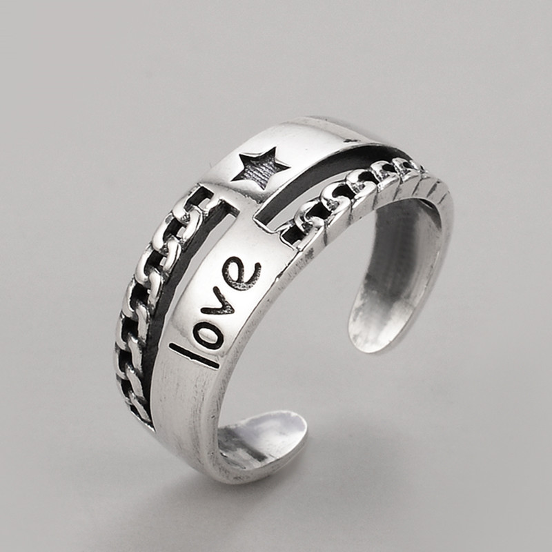 Retro made smiley face ring