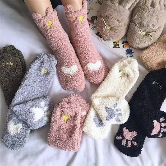 Children's middle tube socks keep warm and thick