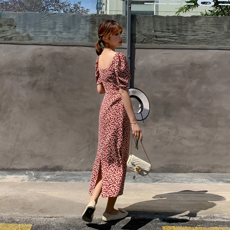 Long skirt with waist and thin temperament