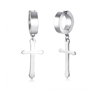 Titanium steel male pierced earrings