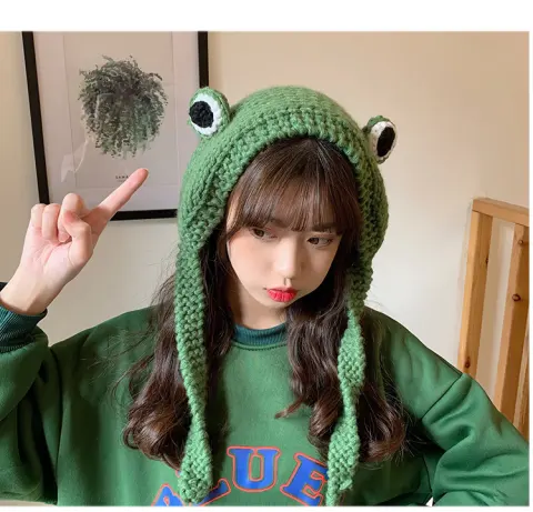 Big Eyes Frog Woolen Hat