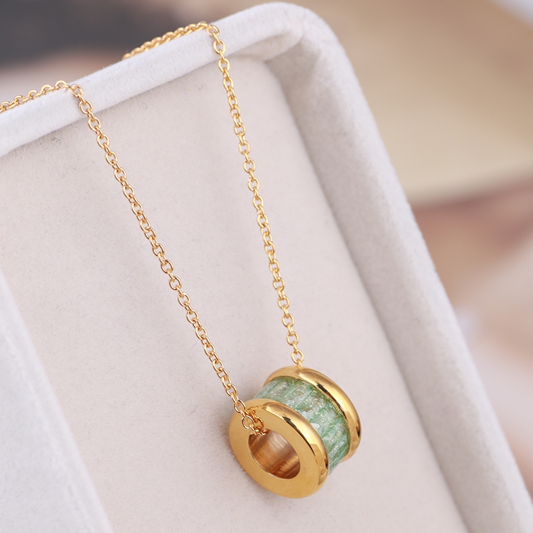 Crystal zircon clavicle chain Green - Shop at LoveMi