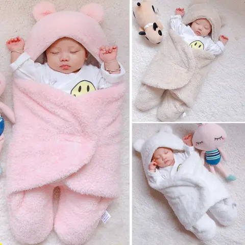 Baby Sleeping Bag Envelope for Newborn Winter Swaddle Blanket