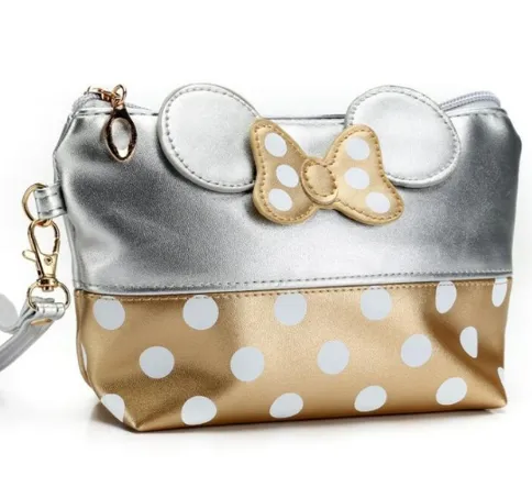 Korean version of the cosmetic bag can be soft sister storage student portable clutch bag Silver - Shop at LoveMi