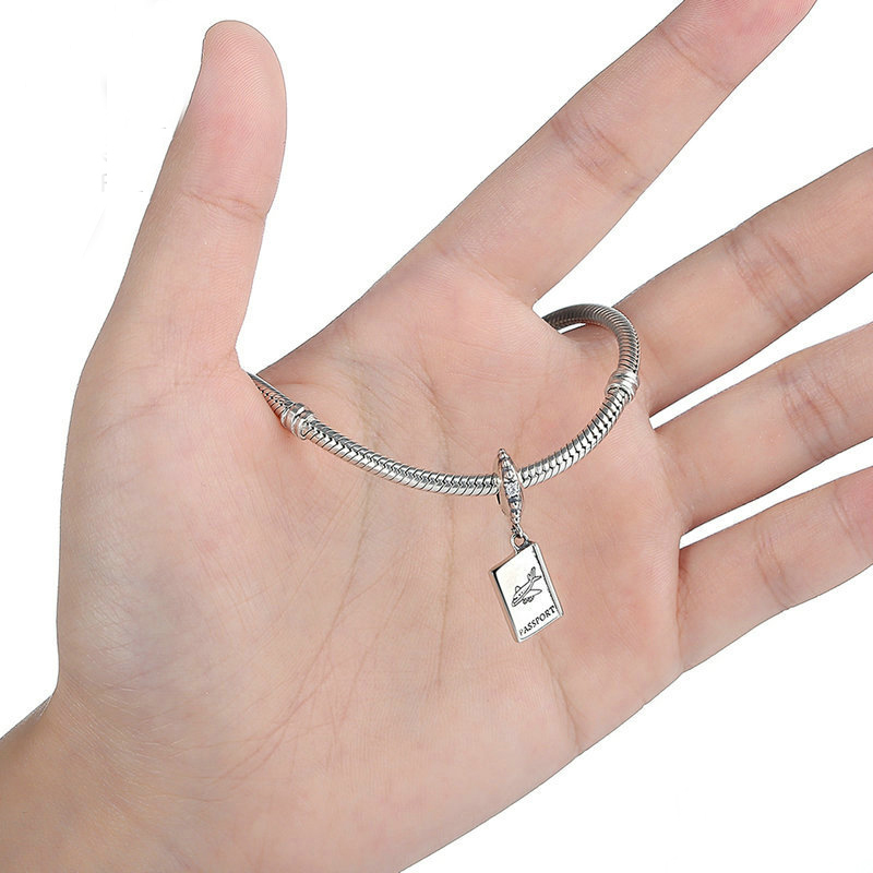 S925 Silver Aircraft Bracelet Charm Silver Beads
