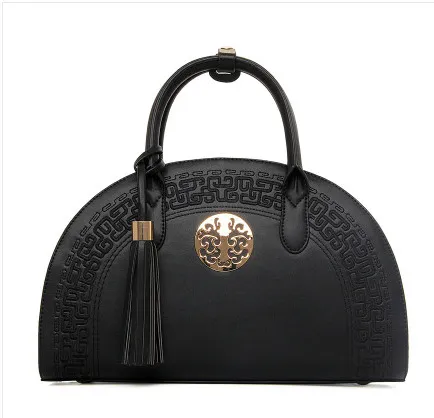 Fashion bag autumn and winter new women''s bag popular national style women''s shoulder bag versatile messenger bag soft handle handbag Black - Shop at LoveMi