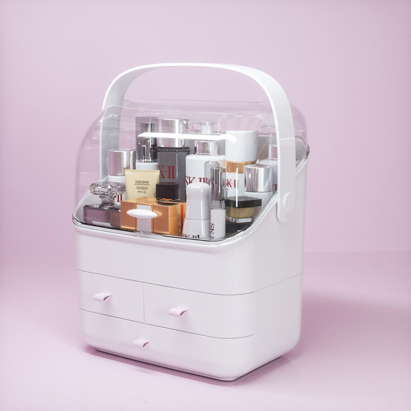 Scatola di archiviazione per la plastica di cosmetici trasparente