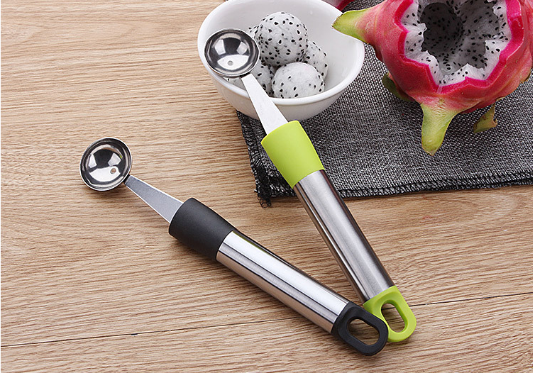 Stainless steel multi-functional fruit scoop