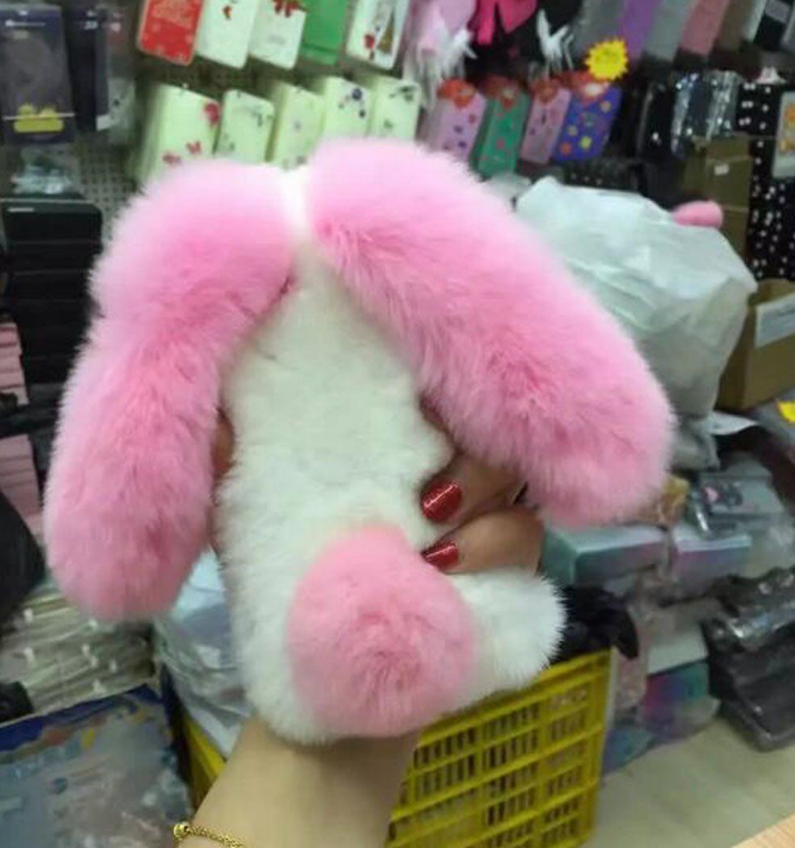 Fluffy Bunny Rabbit Fur Silicone Phone Cases — foto 8