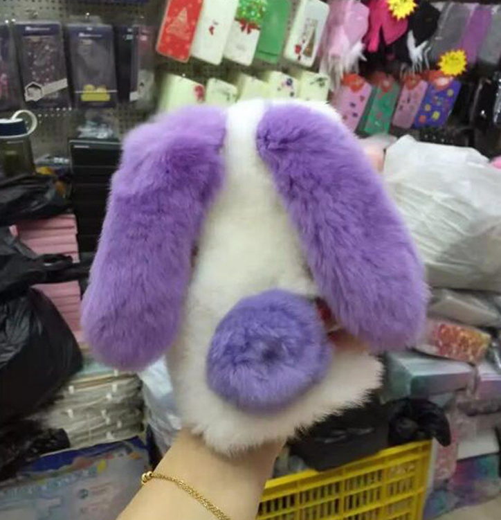 Fluffy Bunny Rabbit Fur Silicone Phone Cases — foto 9