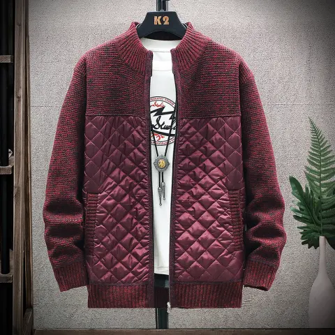 Plush and Thick Stitched Sweater Jacket