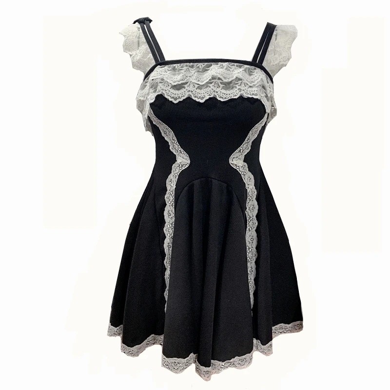 Women's irregular waist puffy dress