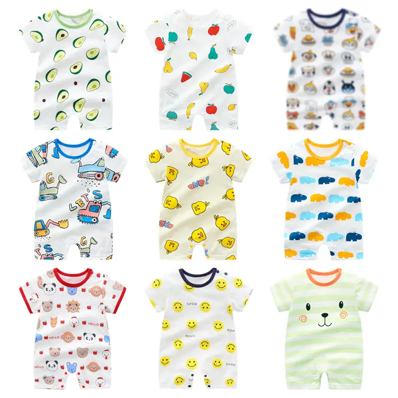 New baby romper cotton thin short-sleeved baby one-piece