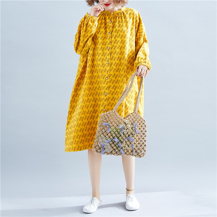 Stand-up collar retro long-sleeved mid-length shirt jacket