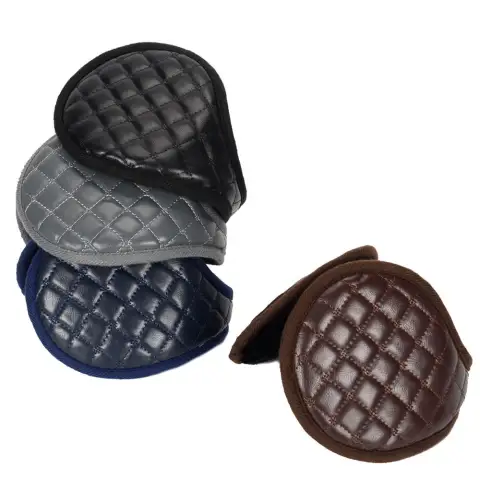 Warm Leather Earmuffs in Winter