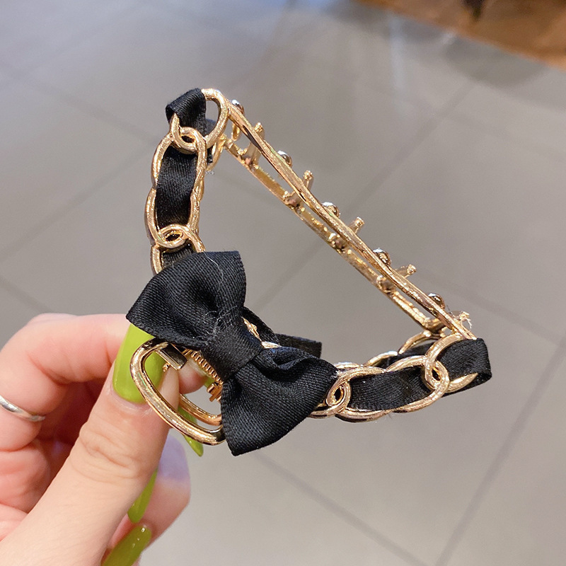 Net red metal hairpin large back head grabbing clip Black - Shop at LoveMi