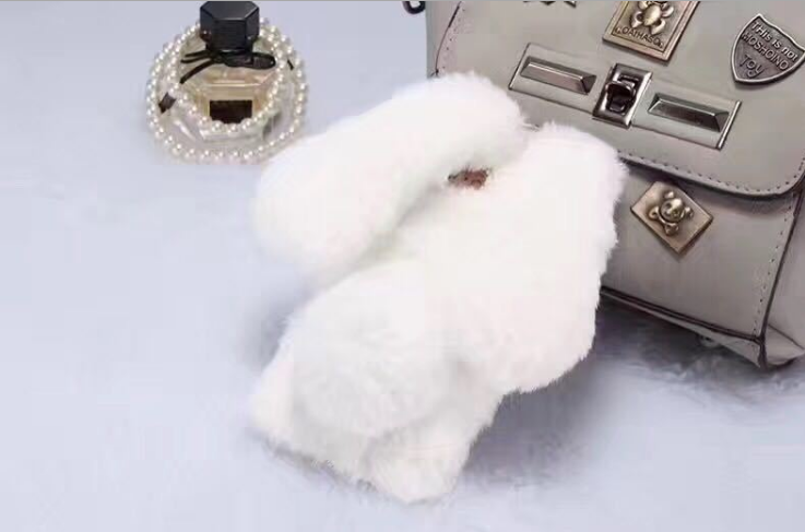 Fluffy Bunny Rabbit Fur Silicone Phone Cases — foto 5