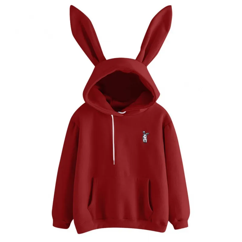 Ladies Hooded Sweatshirt - Wine