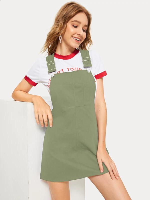 Workwear strap dress short skirt